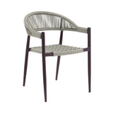 2-Piece Outdoor Rope Patio Dining Chairs