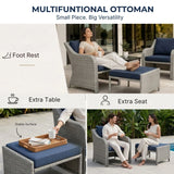 Outdoor Rattan Wicker 5 Piece Patio Sofa Set
