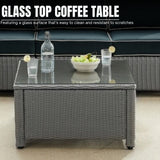 L-Shape Outdoor Wicker Sofa Set
