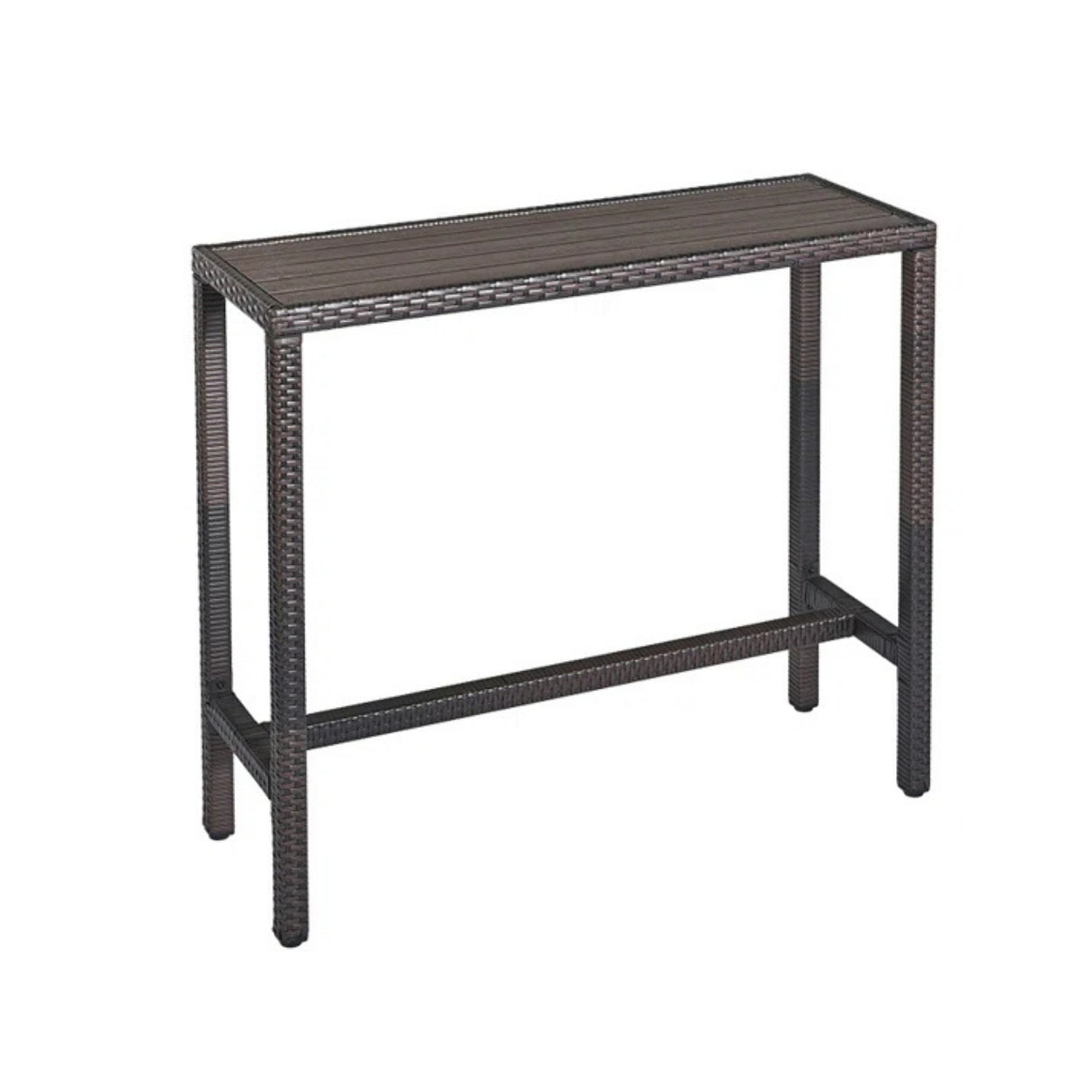 All-Weather Rattan Wicker Bar Set with High-Top Outdoor Table & Chairs