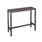 All-Weather Rattan Wicker Bar Set with High-Top Outdoor Table & Chairs
