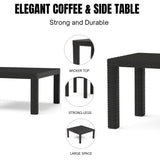 All Weather Outdoor Wicker Garden L-Shape Sectional Conversation Set