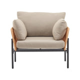 Outdoor Rope 2-Piece Single Seater Sofa (Beige & Cream)