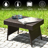 Outdoor Rattan Wicker Foldable Table