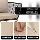 Outdoor Rope 1 Piece Patio Single Seater Sofa
