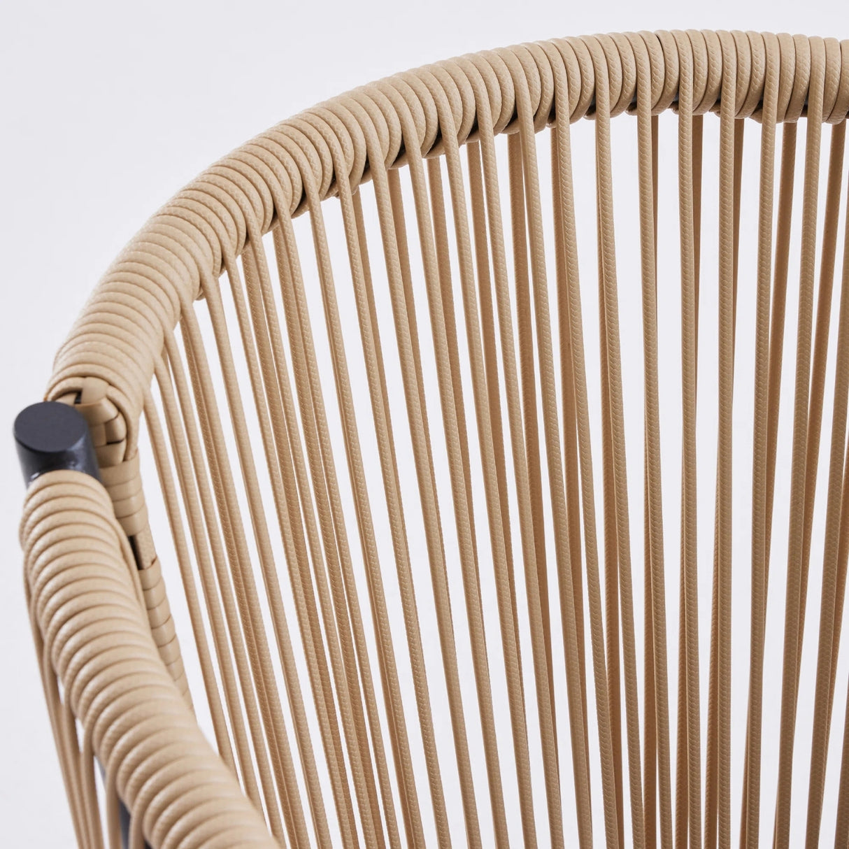 2-Piece Outdoor Rope Patio Dining Chairs