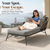 Outdoor Rope Patio Single Seater Daybed All Weather Furniture