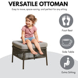 Outdoor 2 Piece Rope Patio Sofa Set (Grey)