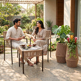 Outdoor Rope Planter Set of 2 (Beige)