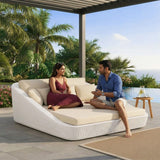 Patio Rattan & Wicker Double Conversation Daybed