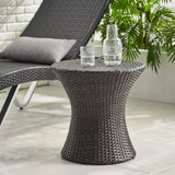 Outdoor Wicker Round Patio End Table