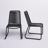 2-Piece Outdoor Rope Patio Dining Chairs