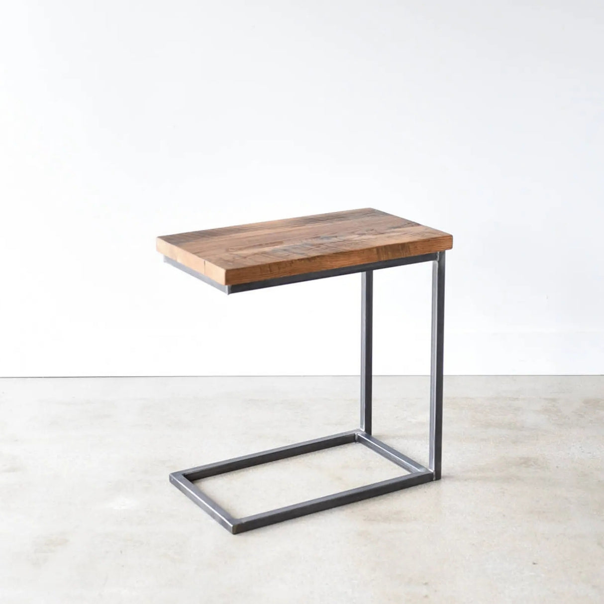 Solid Sheesham Wood C-Shape Corner Side Table