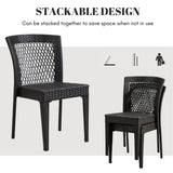 Outdoor Rattan Wicker Patio Dining Chairs