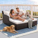 Outdoor Patio Double Seater Daybed For Garden, Poolside