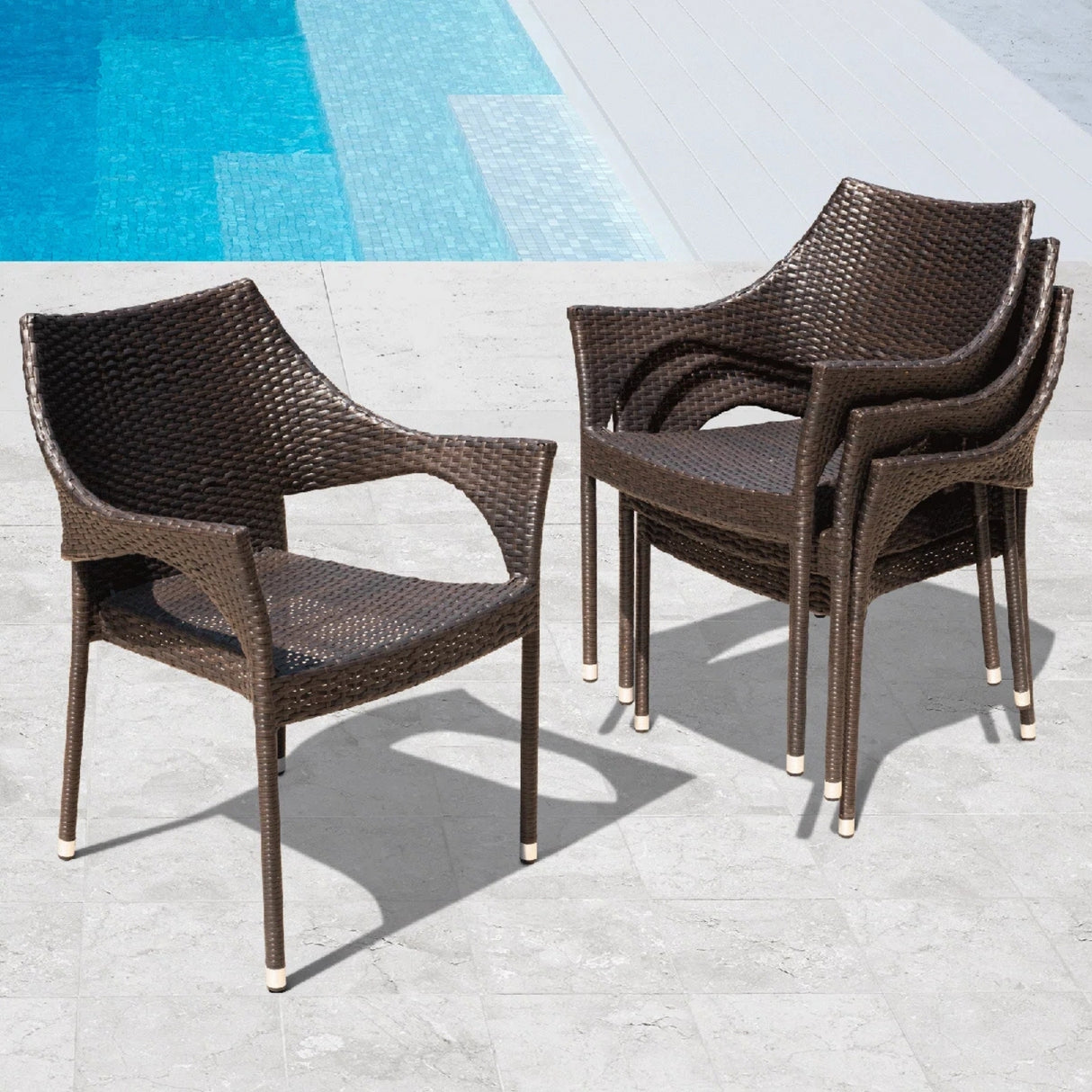 Outdoor Rattan Wicker Patio Dining Chairs