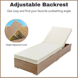 Outdoor 2-Piece Chaise Lounge Chair with Adjustable Settings and Cushions
