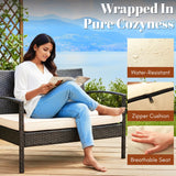 4 Pieces Patio Furniture Set, Outdoor Sectional Sofa