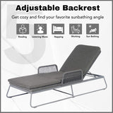 Outdoor Rope Lounge Chair With Side Table