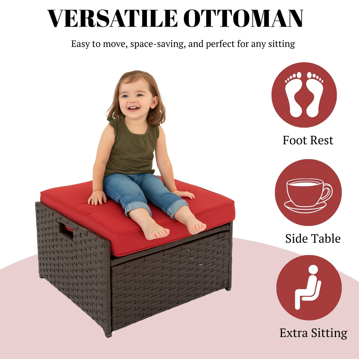 Outdoor All-Weather Wicker 6-Piece Sofa Set