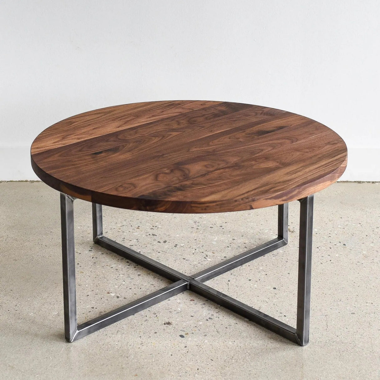 Sheesham Wood Top Round Coffee Table