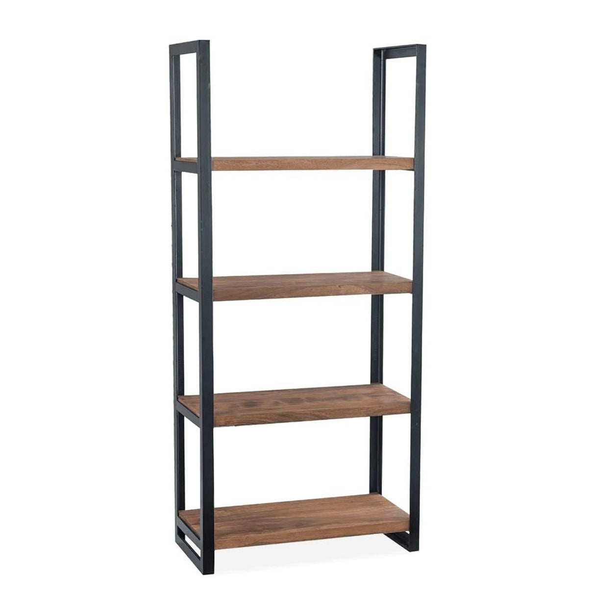 Solid Sheesham Wood 4 Tier Tall Standing Corner Open Bookcase