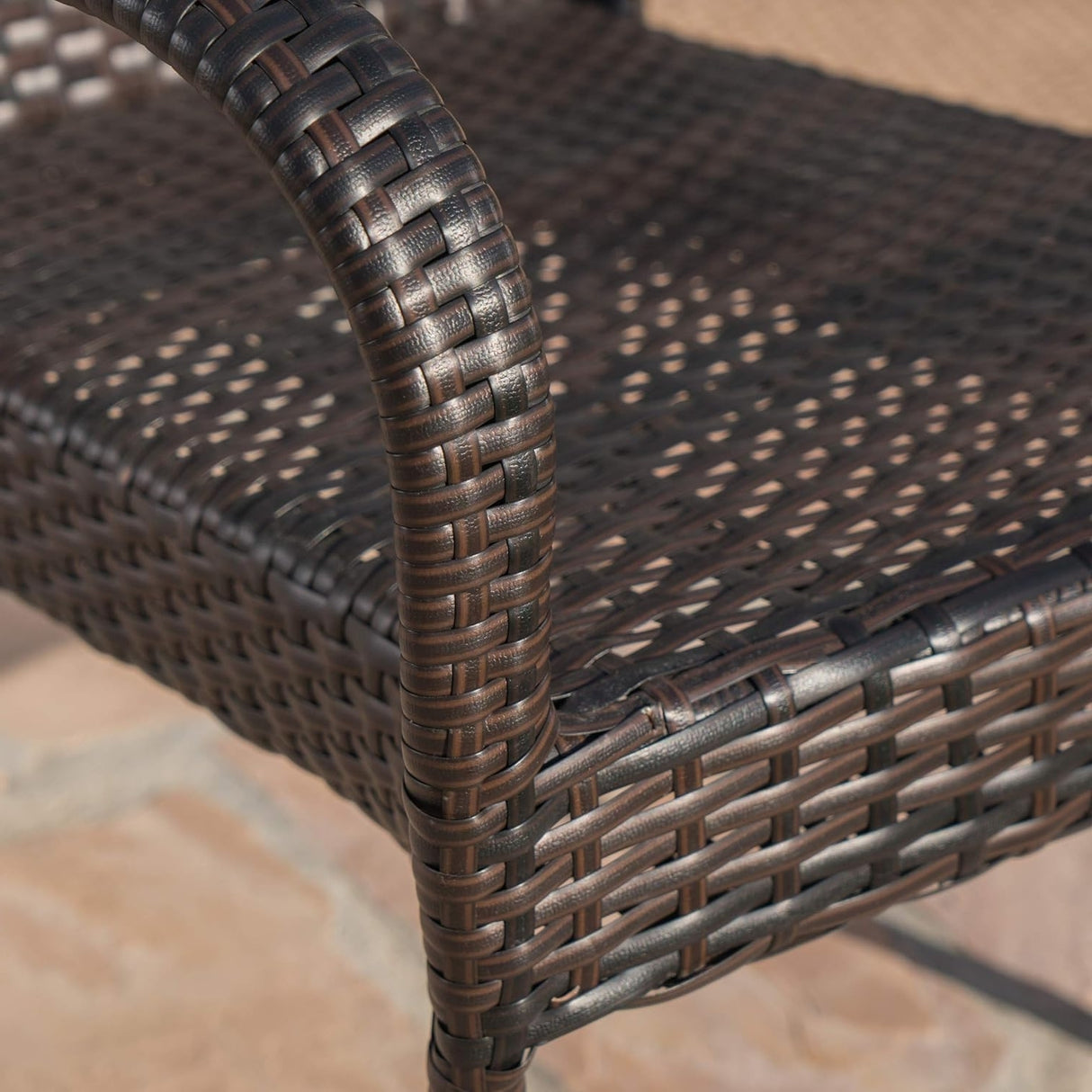 9-Piece Outdoor Stacking Wicker Square Dining Set