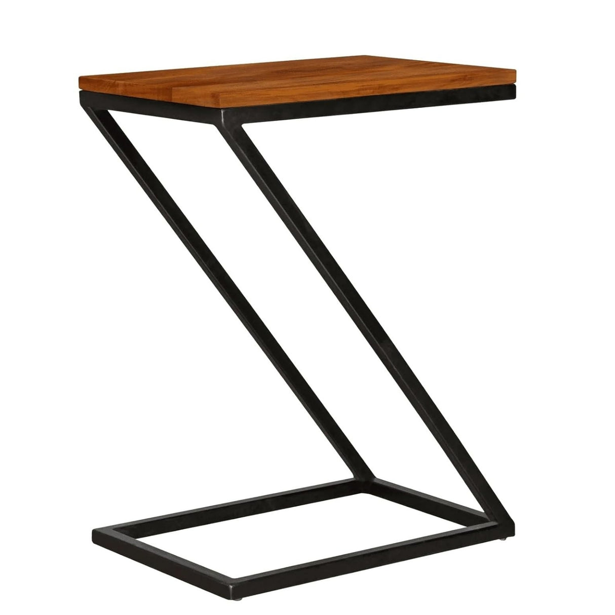 Solid Sheesham Wood Bedside Z-Shape Corner Side Small Coffee Table