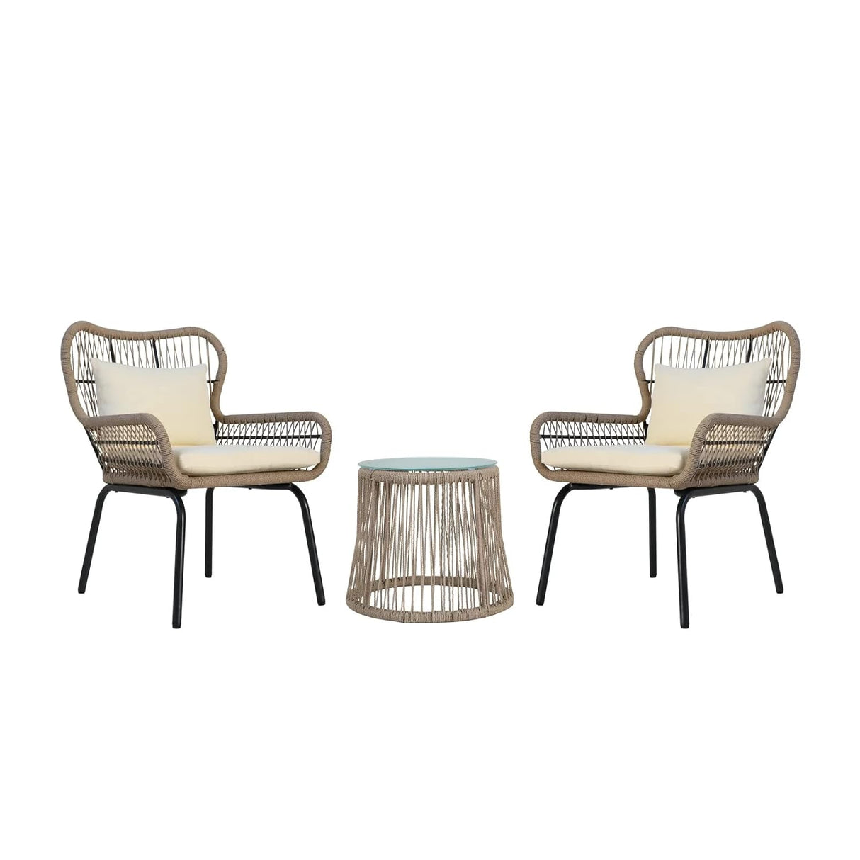 Outdoor Patio Garden 3 Piece All Weather Resistant Furniture Set