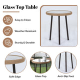3-Piece Outdoor Beige Rope Patio Set