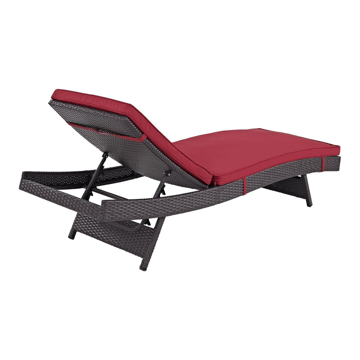 Outdoor Rattan Wicker Chaise Lounger For Poolside