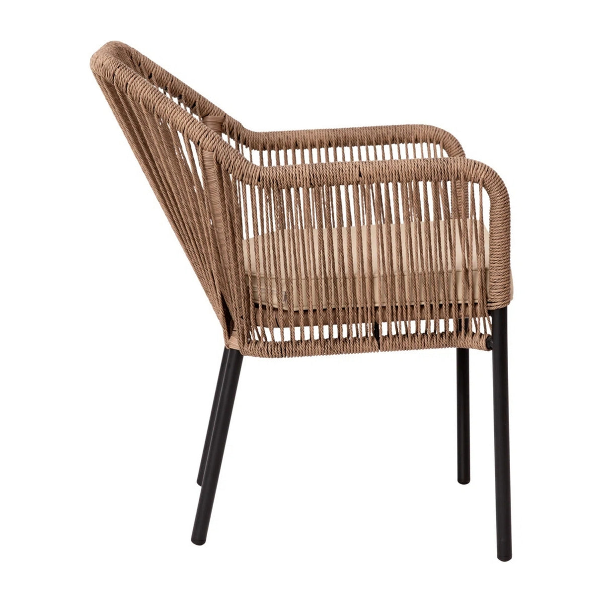 2-Piece Outdoor Rope Patio Dining Chairs