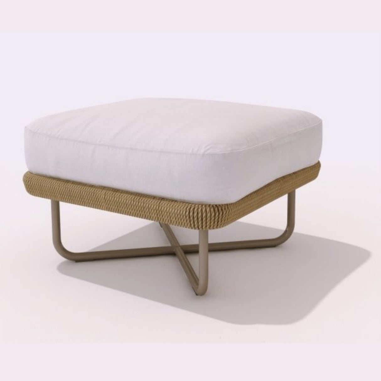 Outdoor All-Weather Rope Ottoman