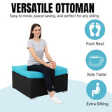 6-Piece Outdoor Conversation Set (Black/Sky-Blue)