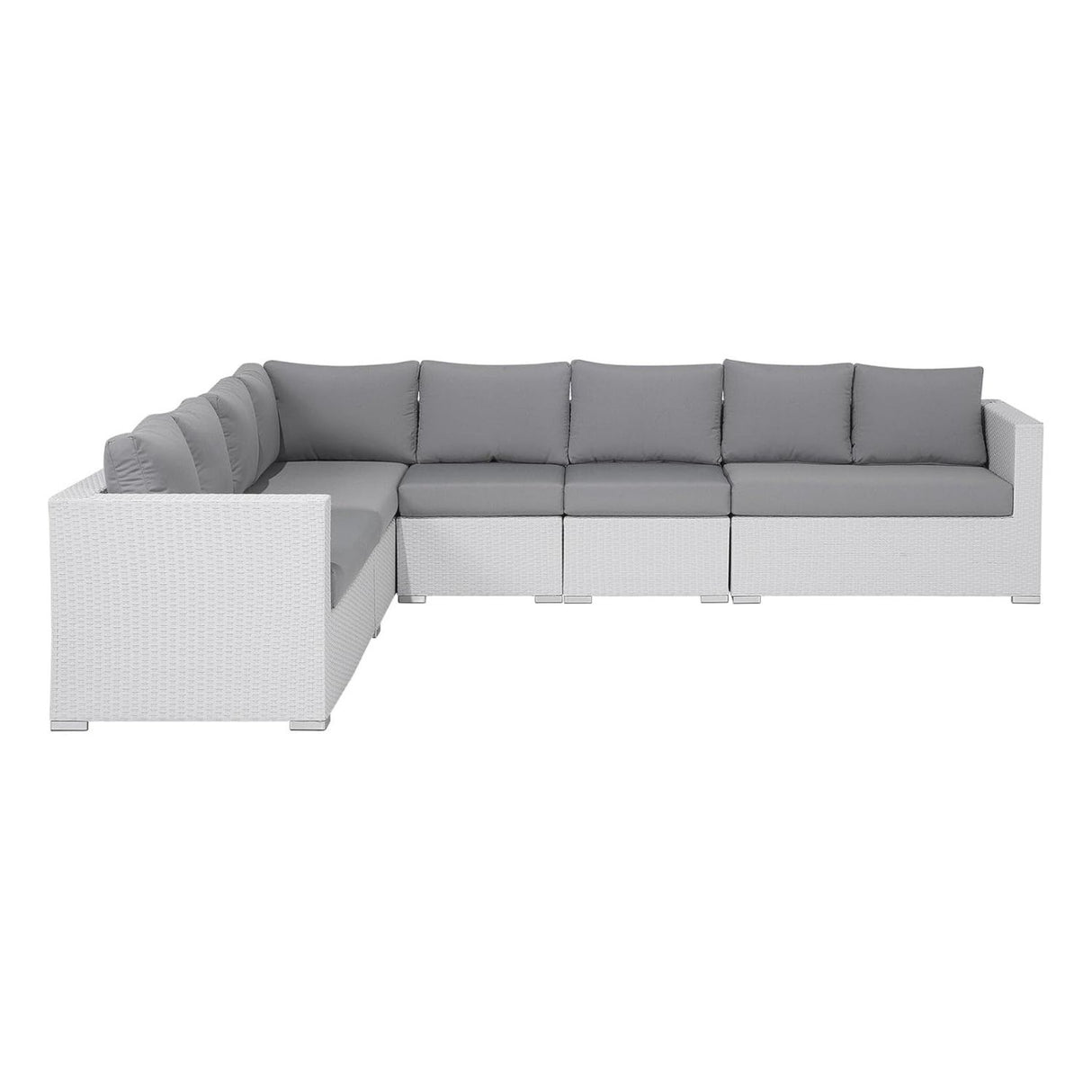 7-Piece L-Shaped Outdoor Sectional Sofa