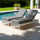 Outdoor Rope Lounge Chairs Set of 2 with Thick Cushions