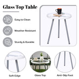 3-Piece Outdoor White Rope Patio Set