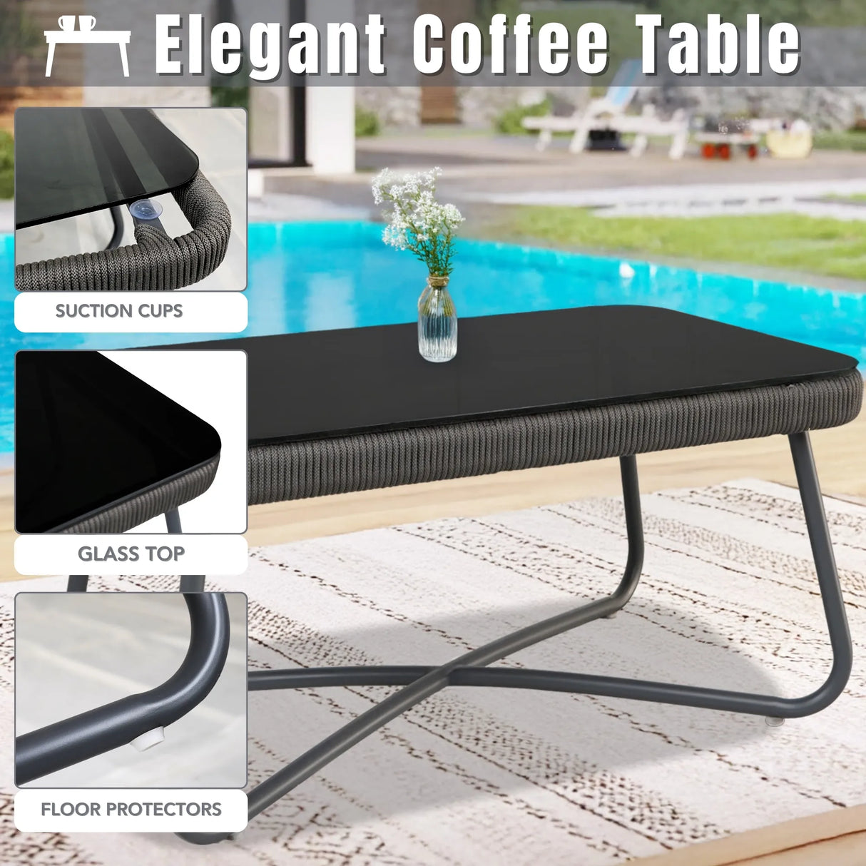 Outdoor Rope 6-Seater Sofa Set