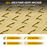 5-Piece Outdoor Rattan Wicker Patio Bistro Set