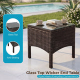 Outdoor Wicker 5-Piece Patio Sofa Set