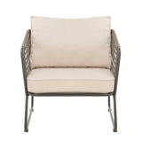4 Piece Outdoor All-Weather Rope Sofa Set