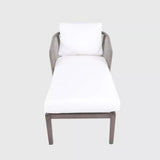 Outdoor Single Seater Patio Daybed with Handwoven Rope