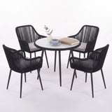5-Piece Outdoor Rope Patio Dining Set