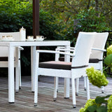5-Piece Outdoor Patio Dining Set With Rattan Chairs & Glass-Top Table