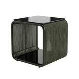 Outdoor Rope Lounge Chair With 2-Tier Table