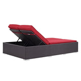Outdoor All-Weather Rattan Wicker Chaise Lounge Chair Set of 2