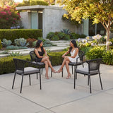 4-Piece Outdoor Rope Patio Dining Chairs