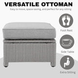 7 Piece Outdoor Wicker Conversation Furniture Set