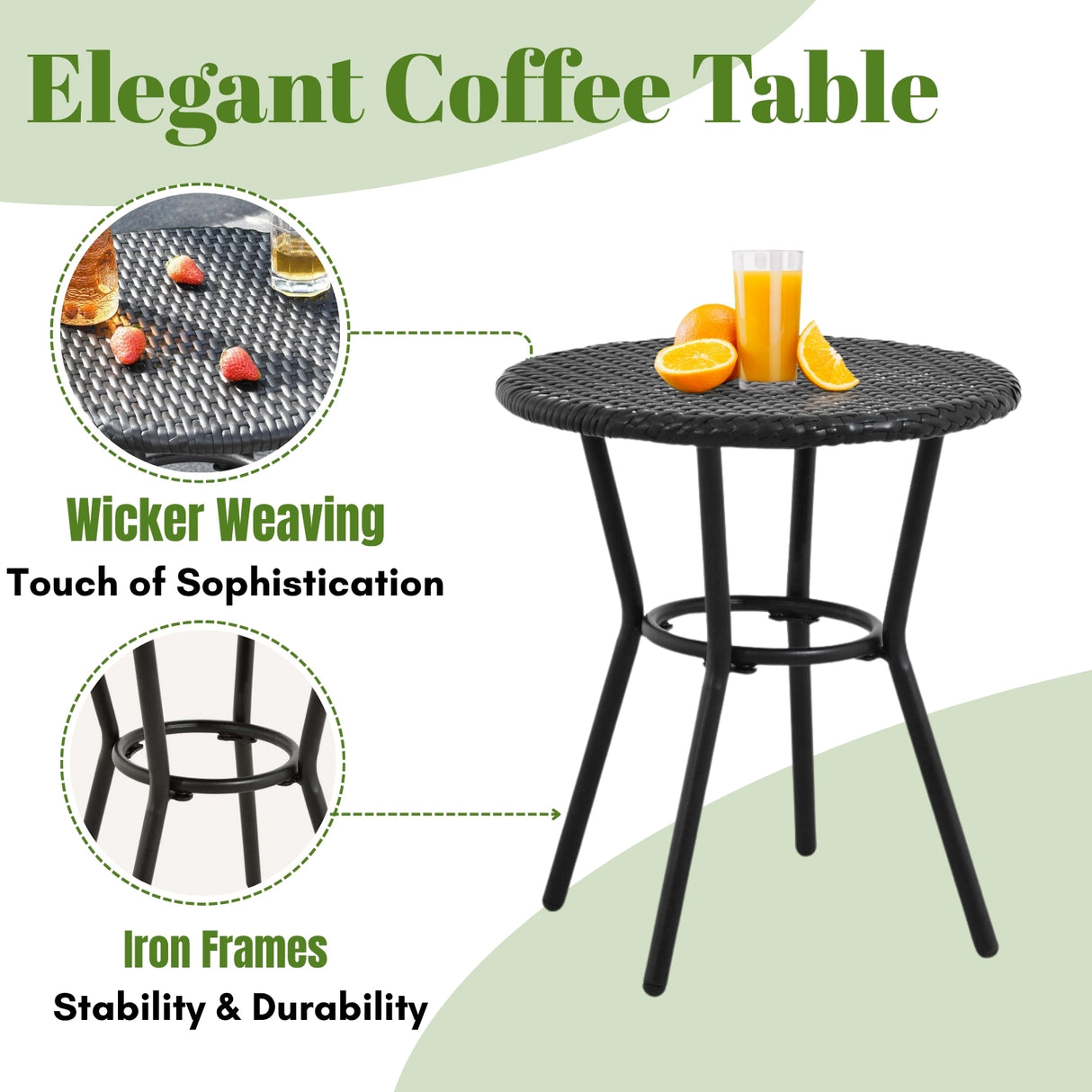 Outdoor Rope 3- Piece Patio Set