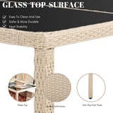 9-Piece Outdoor Rattan Wicker Dinning Table Set